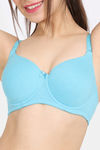 Rosaline Padded Wired 3/4th Coverage T-Shirt Bra - Splish Splash — thumbnail 4
